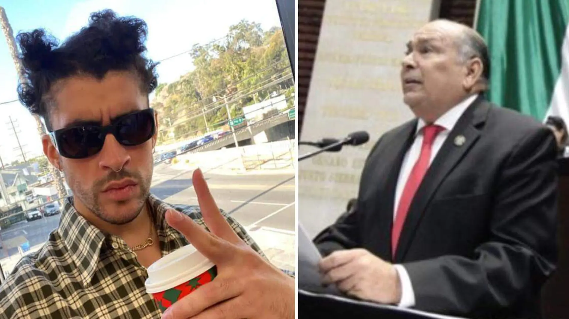 Diputado federal de Morena y papá de Checo Pérez, presume foto con Bad Bunny